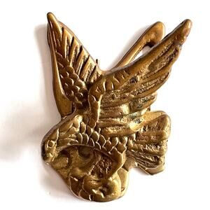 VTG Brass Eagle Paper Note Letter Clip Wall Clip Paperweight Americana Patriotic
